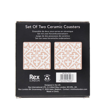 ceramic coasters (set of 2) - pink