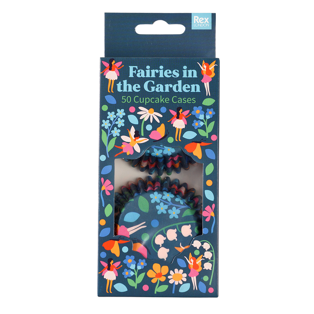 cupcake cases (pack of 50) - fairies in the garden