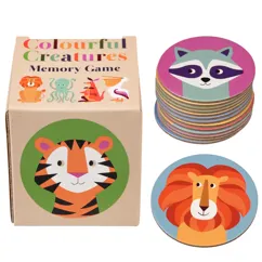 memory game (24 pieces) - colourful creatures