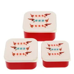 snack boxes (set of 3) - sausage dog snack boxes (set of 3) - sausage dog