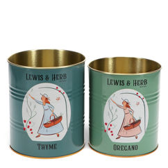 medium storage tins (set of 2) - lewis and herb