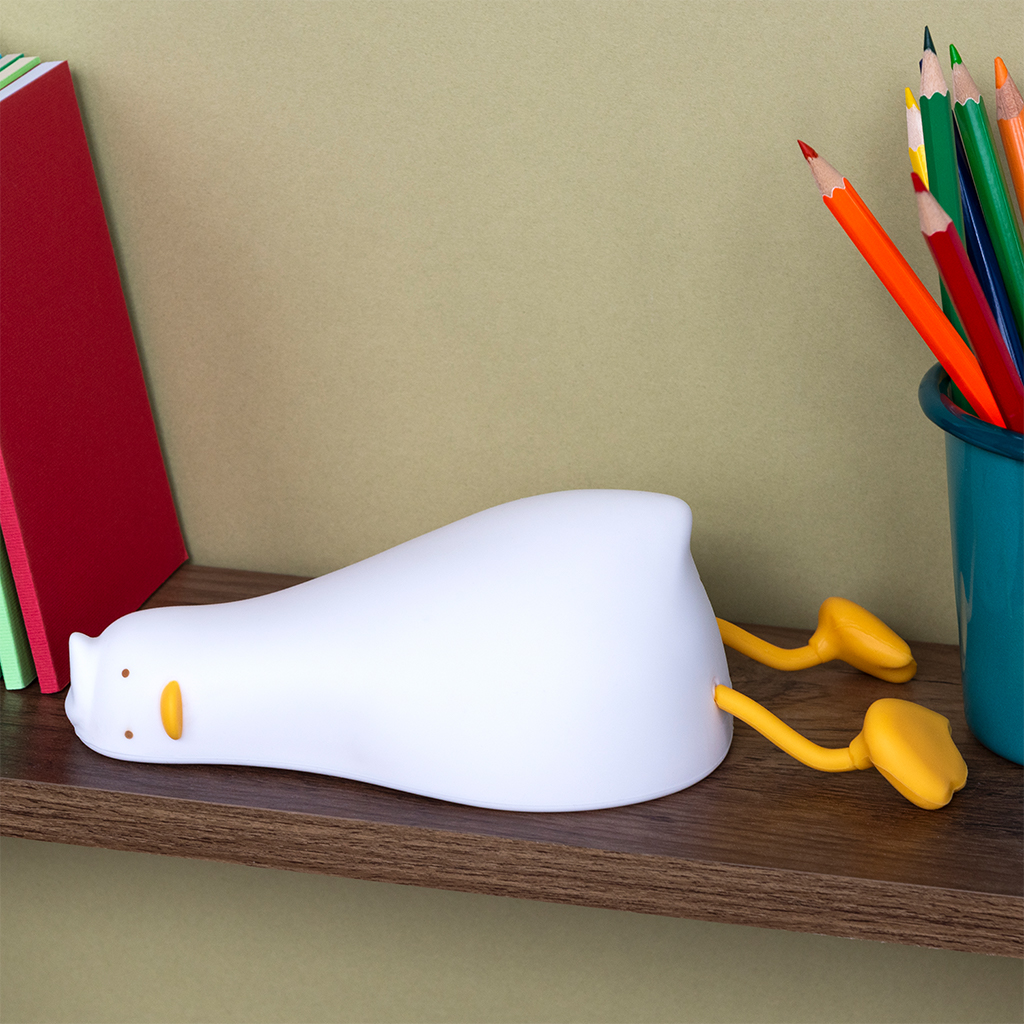 usb rechargeable dimmable night light - lazy duck