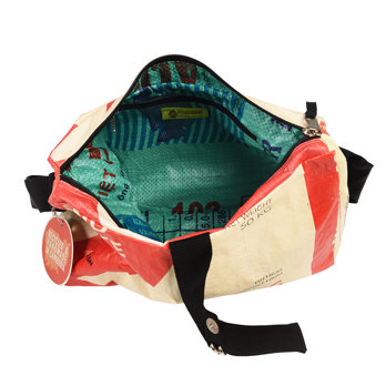 recycled cement bag handbag