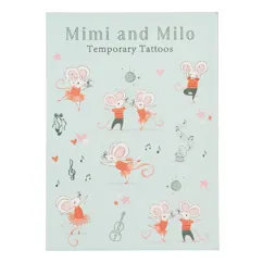 abwaschbare tattoos mimi and milo (2 bögen)