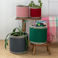 no stripe round jute storage baskets (set of 4) - multi-colour