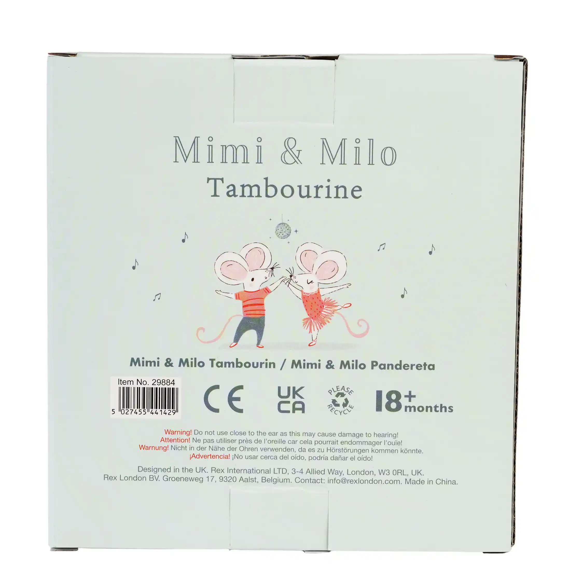 children's tambourine - mimi and milo