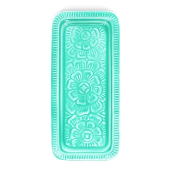 enamel trinket tray - aqua enamel trinket tray - aqua