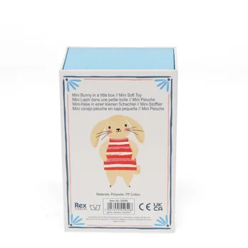mini bunny in a little box - soft toy mini bunny in a little box - soft toy