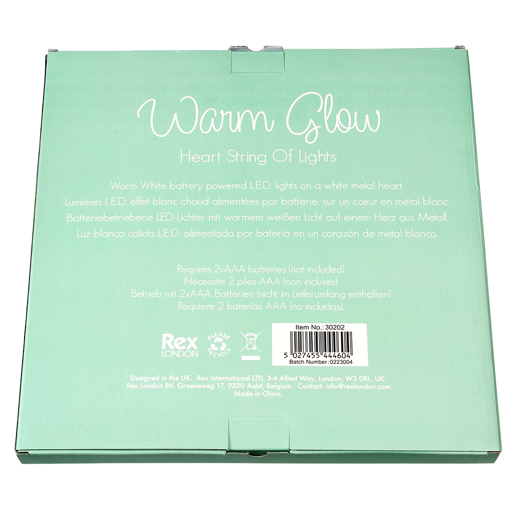 metallherz mit led lichtern - 30cm