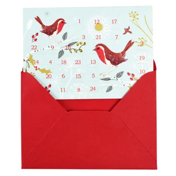 miniature advent calendar christmas card - winter walk miniature advent calendar christmas card - winter walk