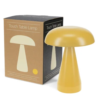 lampe de table champignon à intensité variable tactile - jaune moutarde lampe de table champignon à intensité variable tactile - jaune moutarde