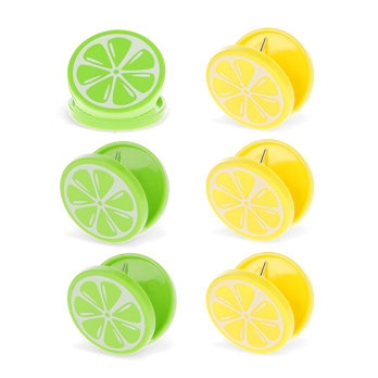 bag clips (set of 6) - lemon and lime