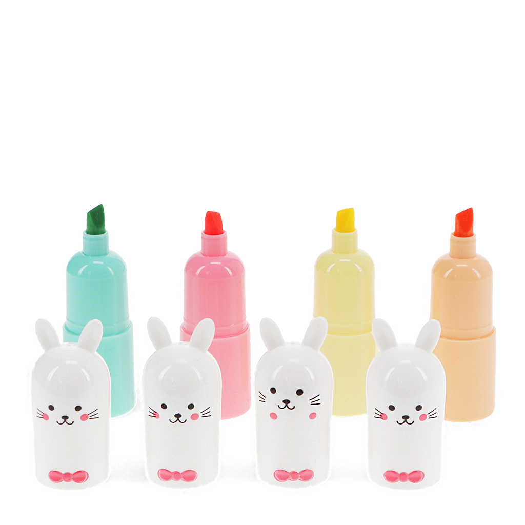 mini highlighters (set of 4) - bunny