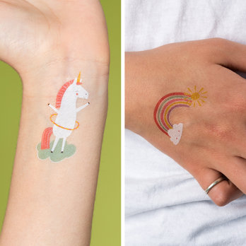 temporary tattoos - magical unicorn