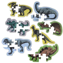 ensemble de sept puzzles prehistoric land