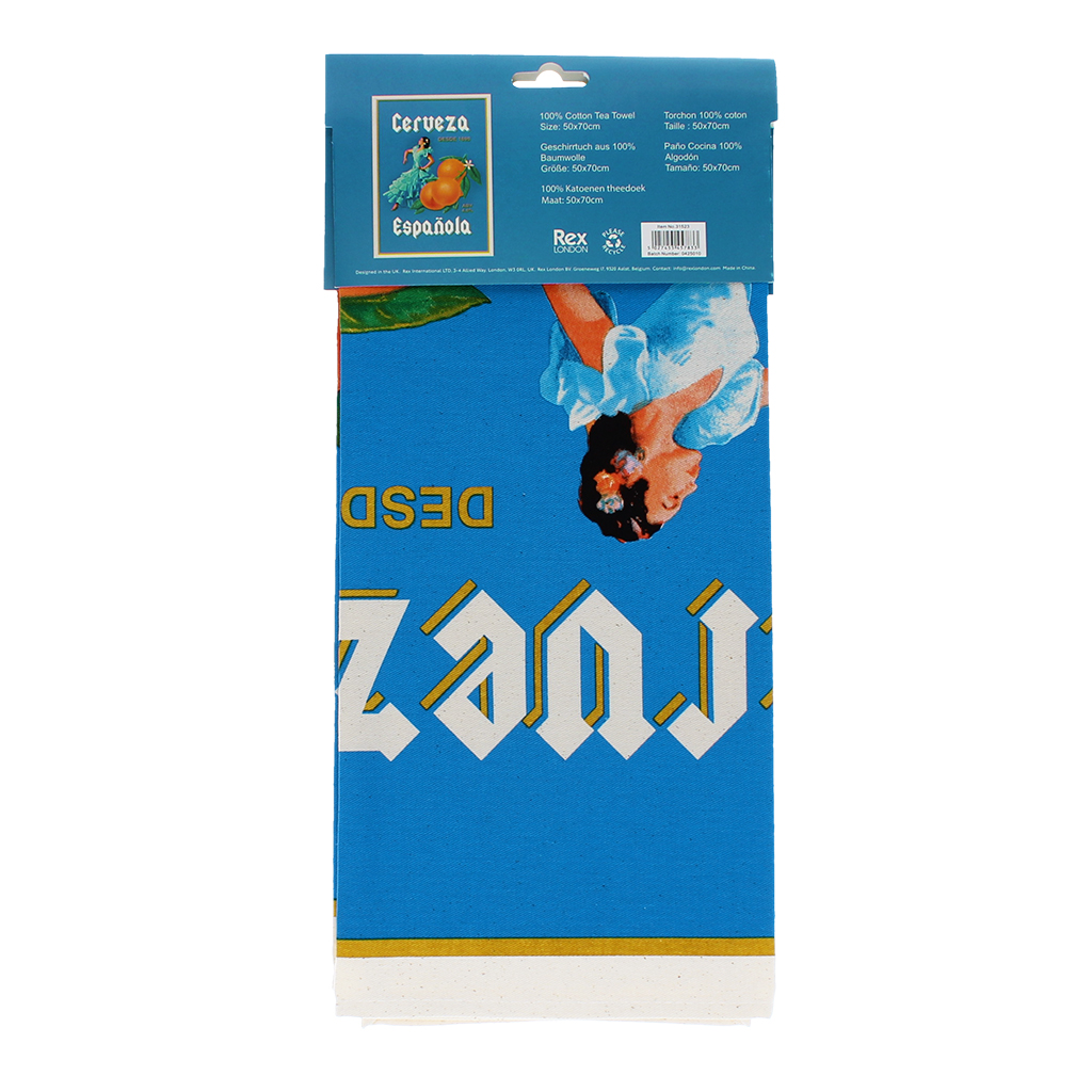 cotton tea towel - cerveza española