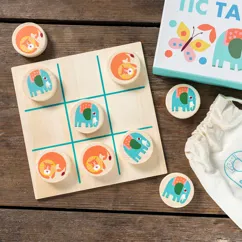 wooden tic-tac-toe - wild wonders wooden tic-tac-toe - wild wonders
