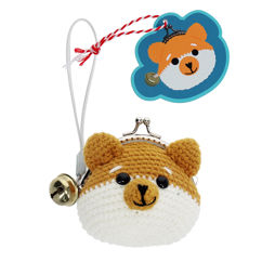 crochet purse with bell - fox