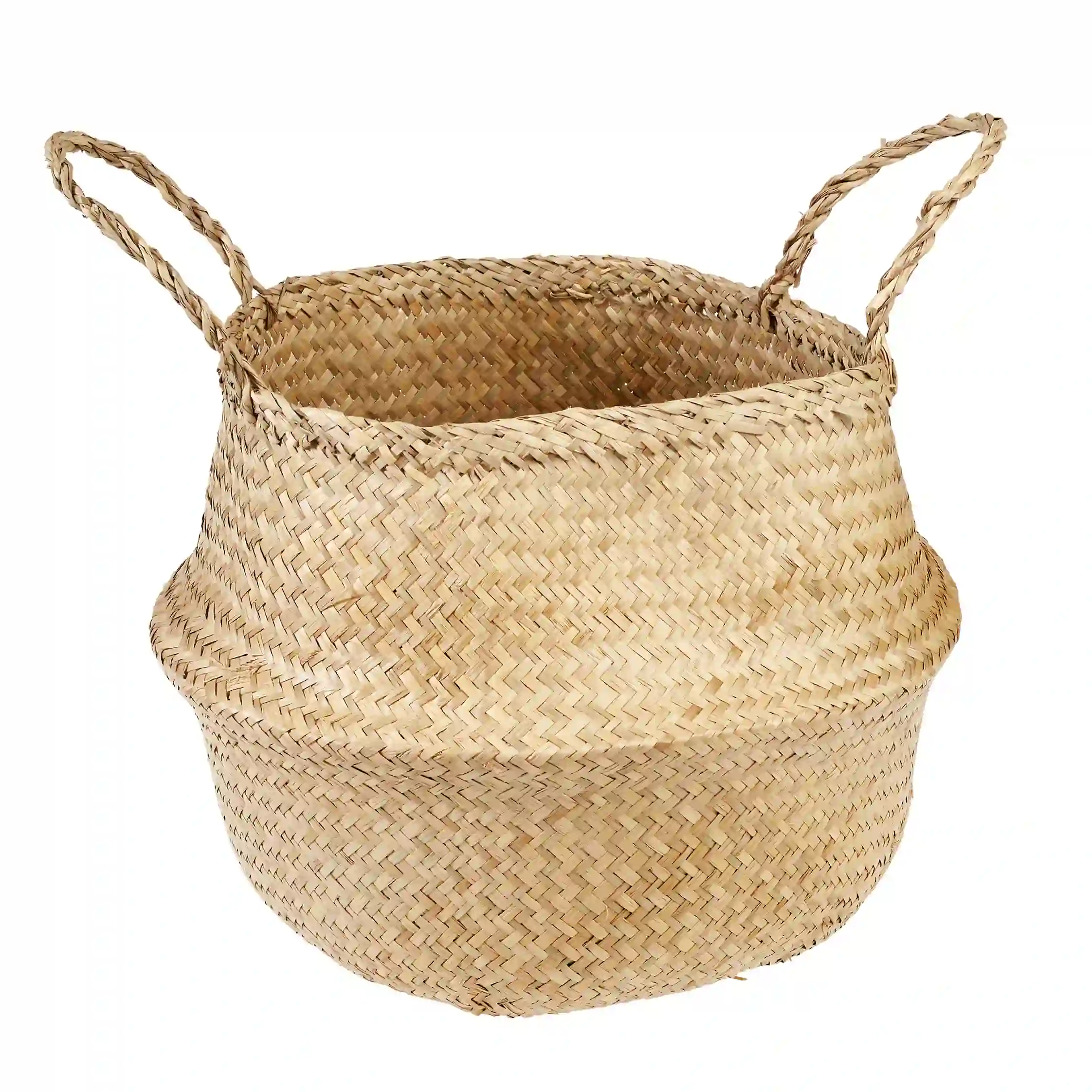 medium seagrass basket - natural