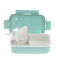double wall lunch box with divider - pale blue