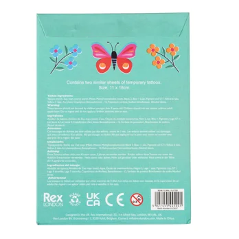 temporary tattoos - floral flutter temporary tattoos - floral flutter