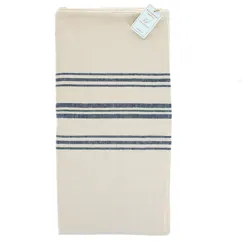 pure belgian linen tablecloth (120 x 180cm) - blue stripe