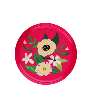 coupelle vide-poches ronde en métal - fleurs