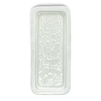 enamel trinket tray - light grey enamel trinket tray - light grey