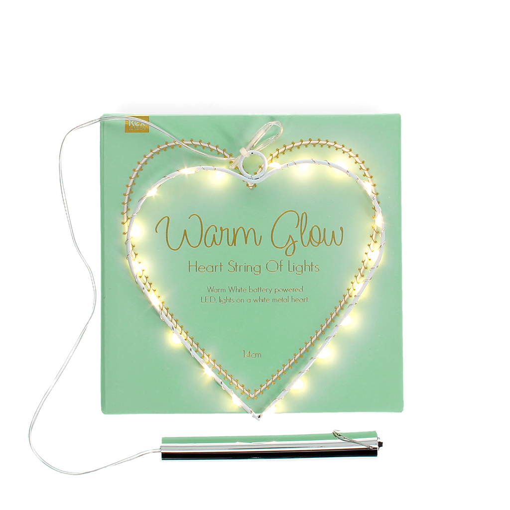small metal heart led light (14cm)