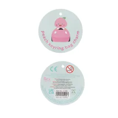 keyring bag charm - peach keyring bag charm - peach