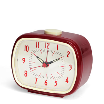 réveil retro rouge