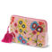 handcrafted beaded makeup bag - flowers