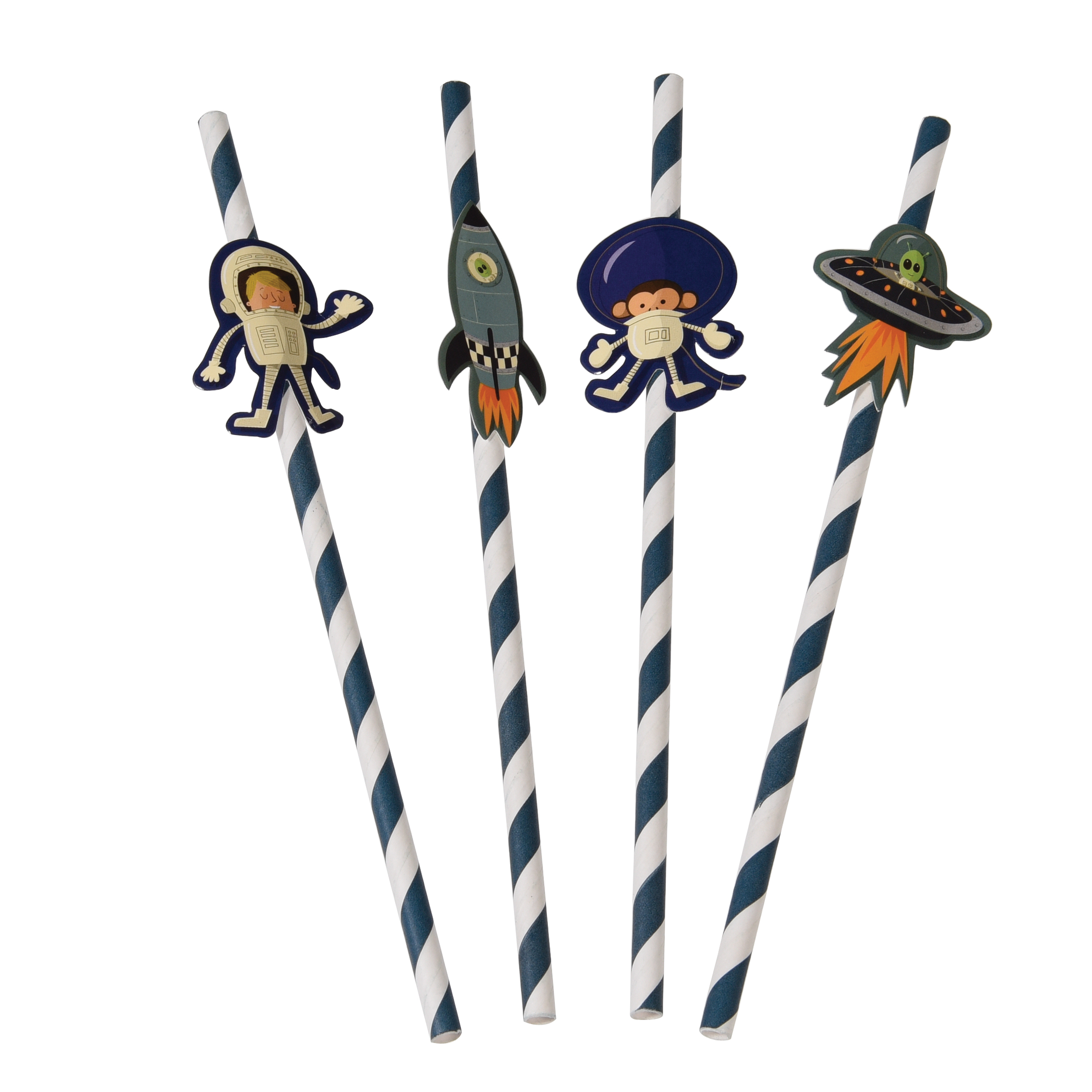 paper straws (pack of 4) - space adventure