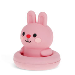 silicone bath toy - pink bunny