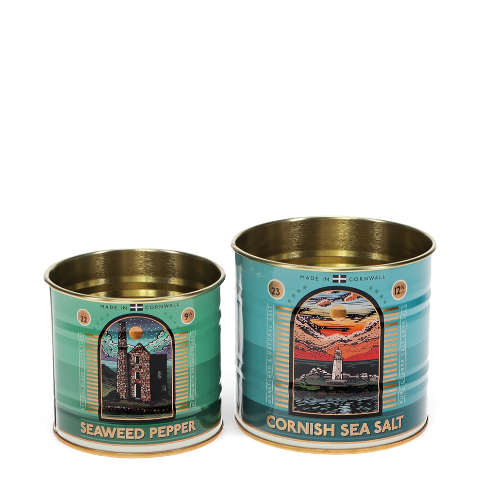 mini storage tins (set of 2) - cornish salt and pepper