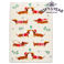 cotton tea towel - festive sausage dog