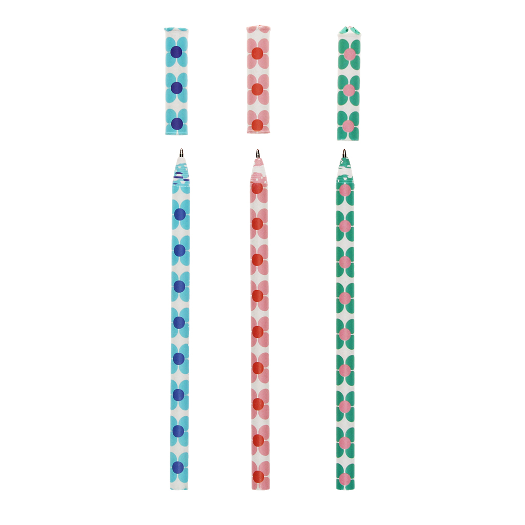 stylos à bille (lot de 3) - marguerite