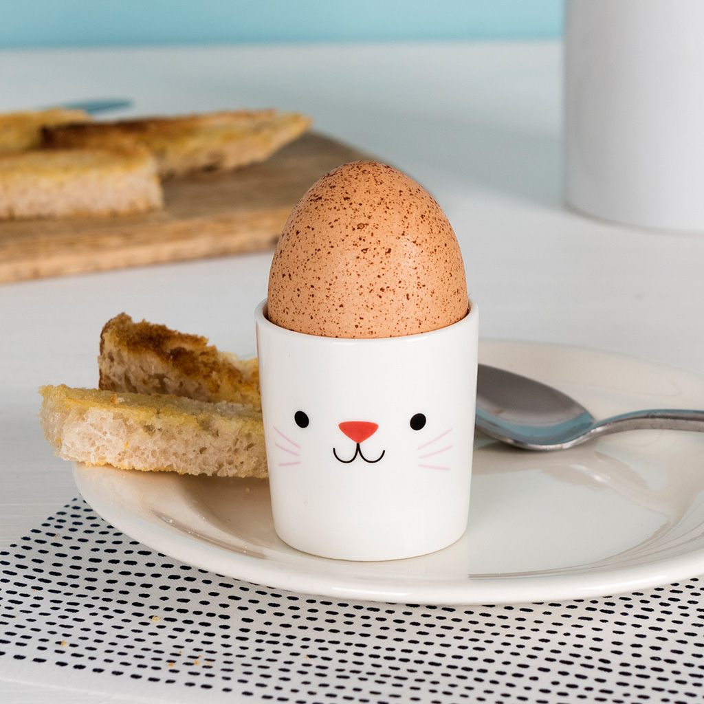 bone china egg cup - cookie the cat