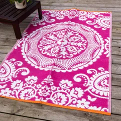 tapis de sol recyclé rose 180x120cm