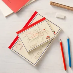 a6 notebook - tfl heritage tube map