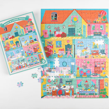 jigsaw puzzle (300 pieces) - mouse in a house