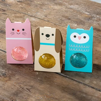 glitter bouncy ball - blue owl glitter bouncy ball - blue owl