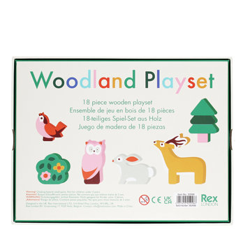 wooden animal playset - woodland