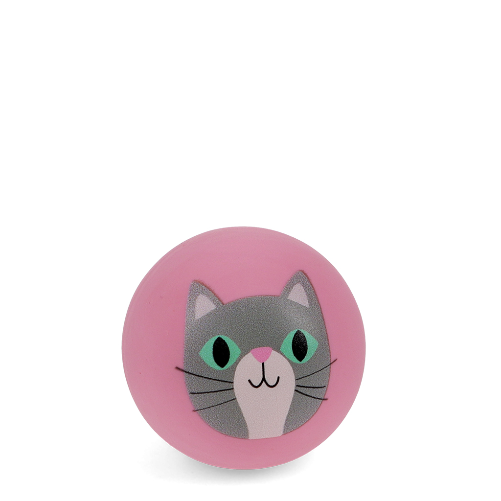 bouncy ball - cat (pink)