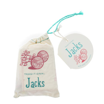 jeu de jacks traditionnel dans un sachet