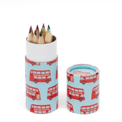 tube of colouring pencils -tfl routemaster bus tube of colouring pencils -tfl routemaster bus