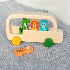 autobús de madera colourful creatures