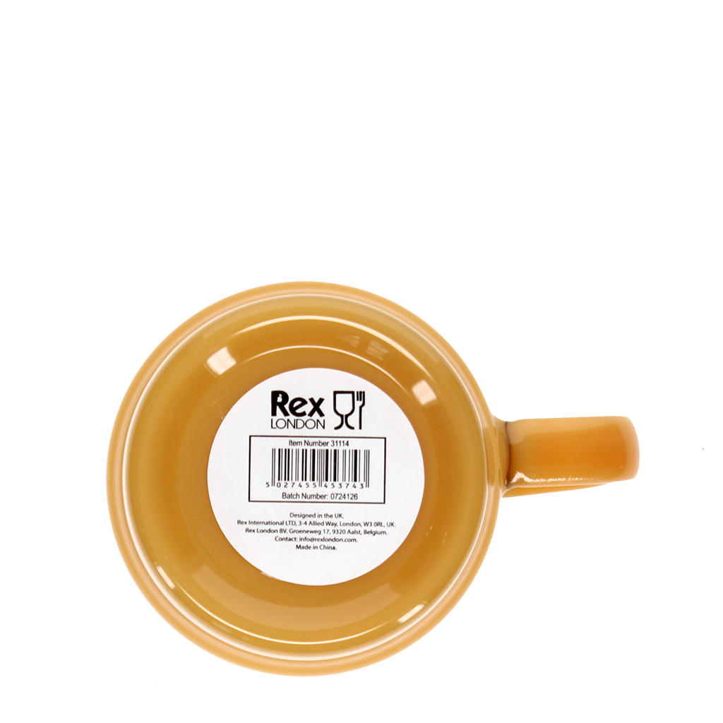 stacking glass coffee cup 280ml - light topaz