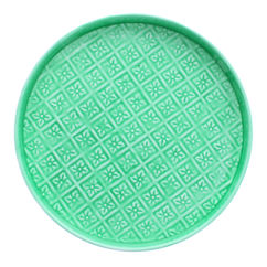 runde schmuckschale aus emaille (30cm) - grün