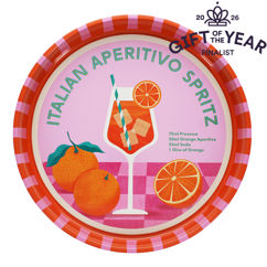 round metal serving tray - aperitivo spritz